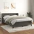 Vidaxl Box spring postelja z vzmetnico temno siva 140x200 cm žamet