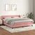 Greatstore Box spring postelja z vzmetnico roza 160x200 cm žamet