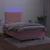 Vidaxl Box spring postelja z vzmetnico LED roza 120x200 cm žamet