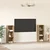 Set TV komoda Zidne 2 pcs Umjetnički hrast 107 x 35 x 37 cm