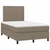 Vidaxl Box spring postelja z vzmetnico LED taupe 120x200 cm blago