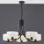 Jupiter 2104 - Luster na lancu ARTHUR 5xE27/15W/230V bela/crna/dekor mermera
