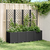 Vrtna sadilica s rešetkom crna 160 x 40 x 140 cm PP