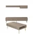 Hanah Home Set TV komoda i klub sto Lyon 3, 4 komada, Braon