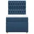 Vidaxl Box spring postelja z vzmetnico modra 90x200 cm blago