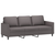 4-dijelni set sofa s jastucima sivi od umjetne kože