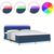LED Box Spring Krevet s LED trakama Plava 180 x 200 cm tkanina
