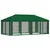 Pokrov za gazebo s bočnim zidovima 6 x 3 m Zelena Poliester 190