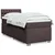 Vidaxl Box spring postelja z vzmetnico temno rjava 90x200 cm blago