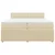 vidaXL vidaXL Box spring postelja z vzmetnico krem 200x200 cm blago, (21308068)