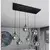 Luster na sajli COSMO 6xE14/10W/230V crna/siva