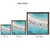 WallXpert uramljena MDF slika DOS065-70, plaža sa šarenim suncobranima iz ptičje perspektive, 70 x 70 cm