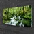 tulup.si Slika na steklu Forest stream river falls 125x50 cm 4 obešalnika
