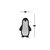 HANAH HOME Ogledalo za decu Penguin Black