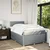 Vidaxl Boxspring postelja z vzmetnico svetlo siva 120x190 cm blago