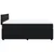 Vidaxl Box spring posteljni z vzmetnico črn 140x190 cm žamet