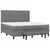 Vidaxl Box spring postelja z vzmetnico temno siva 160x200 cm blago