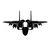 Wallity Zidna dekoracija F-15 EX, 60 x 34 cm, Crna