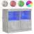 Komoda s LED svjetlima siva boja betona 81x37x67 cm