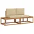 Set vanjskih sofa 2 kom. Prirodna