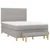 Vidaxl Box spring postelja z vzmetnico svetlo siva 140x200 cm blago