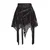 Žensko krilo DEVIL FASHION - Punk Skull - črna/vinsko rdeča - SKT25802