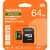 Micro SDXC 64GB A-Data Class 10 + adapter 160/140 MB/s UD64GUI3V30A2SP-RA1