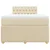 Vidaxl Box spring postelja z vzmetnico krem 120x190 cm blago