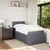 Vidaxl Box spring postelja z vzmetnico temno siva 100x200 cm žamet