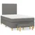 vidaXL Box spring postelja z vzmetnico temno siva 120x200 cm blago