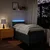 Vidaxl Box spring postelja z vzmetnico modra 100x200 cm blago