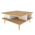 Hanah Home Akya Sto za dnevnu sobu, 89x44x89cm, Krem-beli