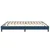 Vidaxl posteljni okvir brez vzmetnice temno modra 200x210 cm žamet