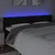 LED uzglavlje crno 183x16x78/88 cm od tkanine
