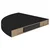 Plutajuće kutne police 2 kom crne 35 x 35 x 3,8 cm MDF