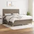 Vidaxl Box spring postelja z vzmetnico taupe 160x200 cm blago