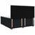 vidaXL Postelja boxspring z vzmetnico Črna 200 x 200 cm Blago