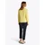 TOMMY HILFIGER Pulover Gold-tone Button Cuff  rumena