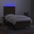 Vidaxl Box spring postelja z vzmetnico LED temno rjava 90x190 cm blago