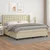 Vidaxl Box spring postelja z vzmetnico krem 200x200 cm umetno usnje