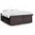 vidaXL vidaXL Box spring postelja z vzmetnico temno rjav 200x200 cm blago, (21308502)