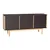 Rjava komoda v hrastovem dekorju 140x65x35 cm Dual – Hübsch