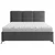 Carryhome OBLAZINJENA POSTELJA 140 cm x 200 cm , tekstil antracit