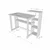 Hanah Home radni sto Saye, 106 cm, atlantski bor / antracit
