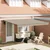 Skrovita tenda Bež 400 × 350 cm Tkanina i Aluminij