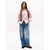 TOMMY HILFIGER Bluza roza/črna/bela