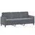 3-dijelni set sofa tamnosivi baršunasti