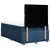 Vidaxl Box spring postelja z vzmetnico moder 120x200 cm blago