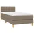 Vidaxl Box spring postelja z vzmetnico taupe 90x200 cm blago