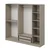 Hanah Home ormar sa reflektujućim staklom Nisa 20619, 225 cm, peščar
